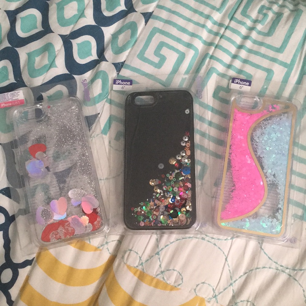 Claire’s glitter iPhone 6/6s cases